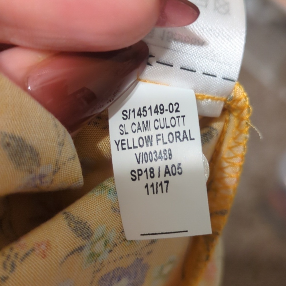 Old Navy yellow floral sleeveless square neck straight leg jumpsuit - Picture 13 of 13